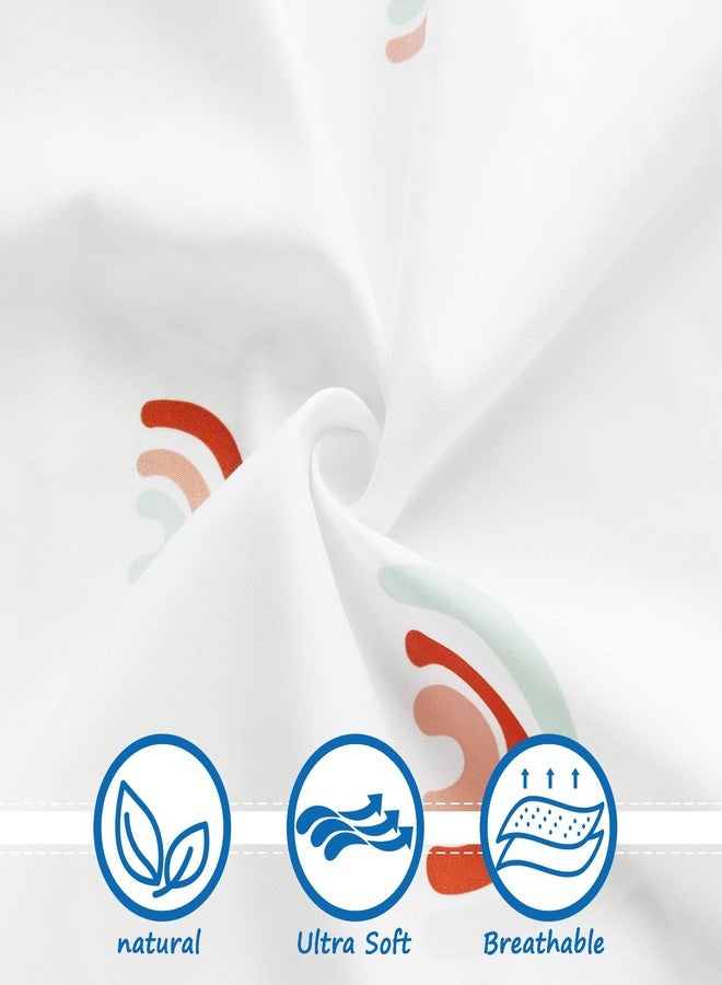 Coldwind Rainbow Changing Pad Cover 2 Pack Diaper Changing Table Pad Covers 32”x17”x5.5” for Standard Baby Changing Pads Universal Microfiber Soft Cradle Sheets for Baby Boys Girls, Rainbow - Image 3